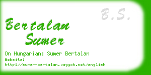 bertalan sumer business card